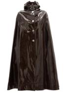 Matchesfashion.com Paco Rabanne - Hooded Pvc Cape - Womens - Dark Brown
