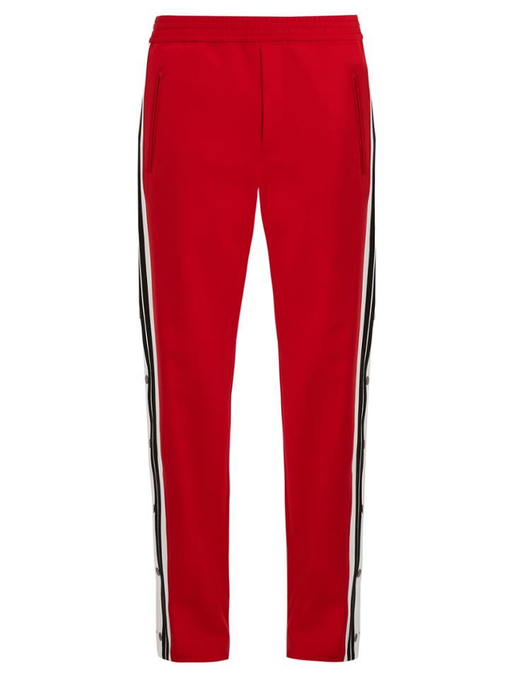 Neil Barrett Striped-seam Stretch-cady Track Pants