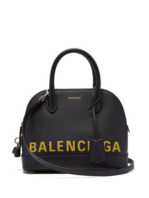 Matchesfashion.com Balenciaga - Ville S Leather Bag - Womens - Navy Multi