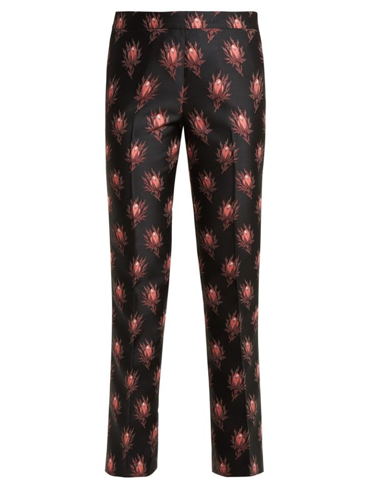 Giambattista Valli Rosebud-jacquard Mid-rise Trousers