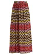 Missoni Mare Zigzag-striped Crochet Knit Maxi Skirt
