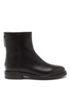 Matchesfashion.com Legres - Leather Zipped Officer Boot - Womens - Black
