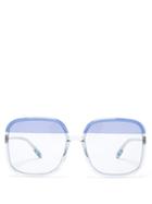 Matchesfashion.com Dior Eyewear - So Stellaire 1 Square Acetate Sunglasses - Womens - Light Blue