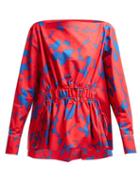 Matchesfashion.com Marni - Floral Print Cotton Top - Womens - Red Multi
