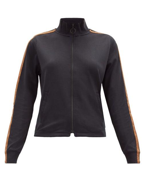 Matchesfashion.com The Upside - Kodi High-neck Jersey Sweatshirt - Womens - Black Print