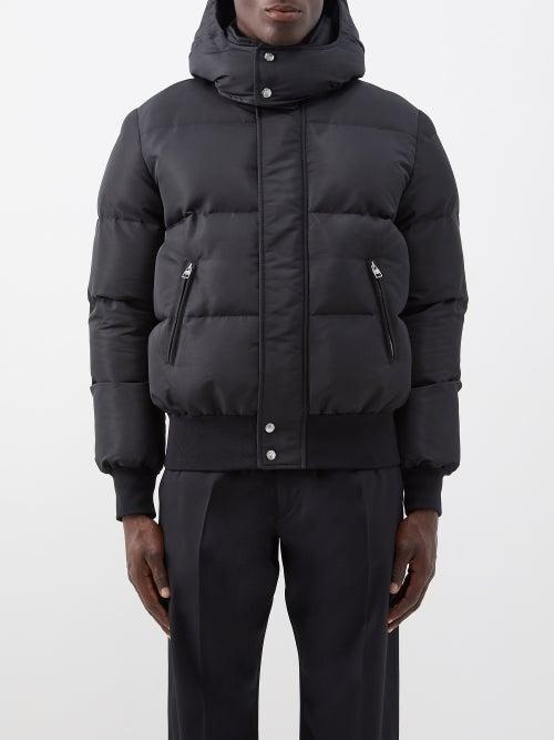 Alexander Mcqueen - Graffiti Logo-print Hooded Padded Coat - Mens - Black