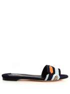 Peter Pilotto Geometric Suede Flat Sandals