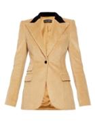 Matchesfashion.com Dolce & Gabbana - Single Breasted Corduroy Jacket - Womens - Beige