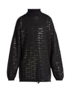 Matchesfashion.com Balenciaga - Oversized Printed Cotton Blend Sweatshirt - Mens - Black