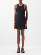 Three Graces London - Elena Cutout Linen Mini Dress - Womens - Black