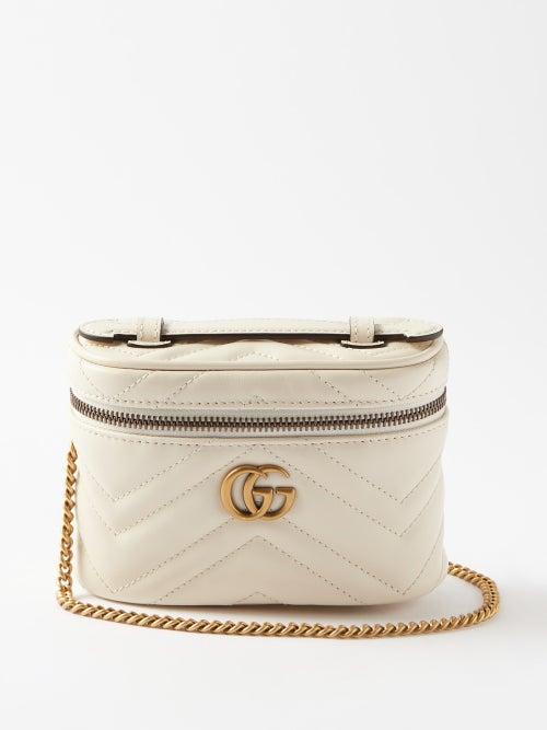 Gucci - Gg Marmont Vanity Mini Leather Cross-body Bag - Womens - White
