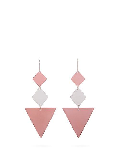 Matchesfashion.com Isabel Marant - Triangle Drop Earrings - Womens - Rose Gold