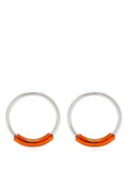 Matchesfashion.com Chlo - Contrast Bar Hoop Earrings - Womens - Orange