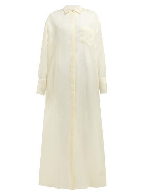Matchesfashion.com The Row - Siena Silk Organza Shirtdress - Womens - Cream