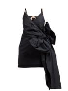 Matchesfashion.com No. 21 - Side Bow Embellished Twill Mini Dress - Womens - Black