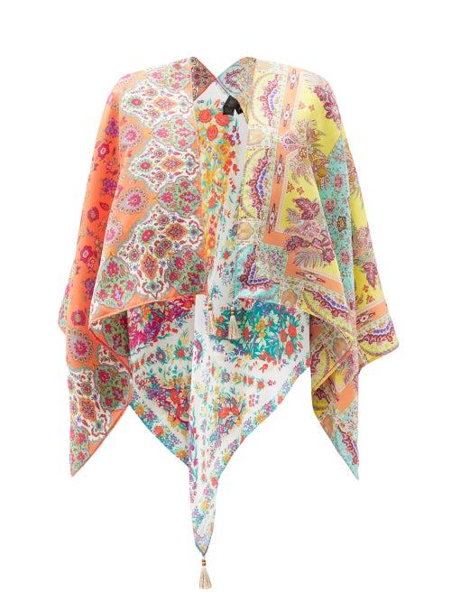 Matchesfashion.com Etro - Floral-print Silk-twill Shawl - Womens - Multi