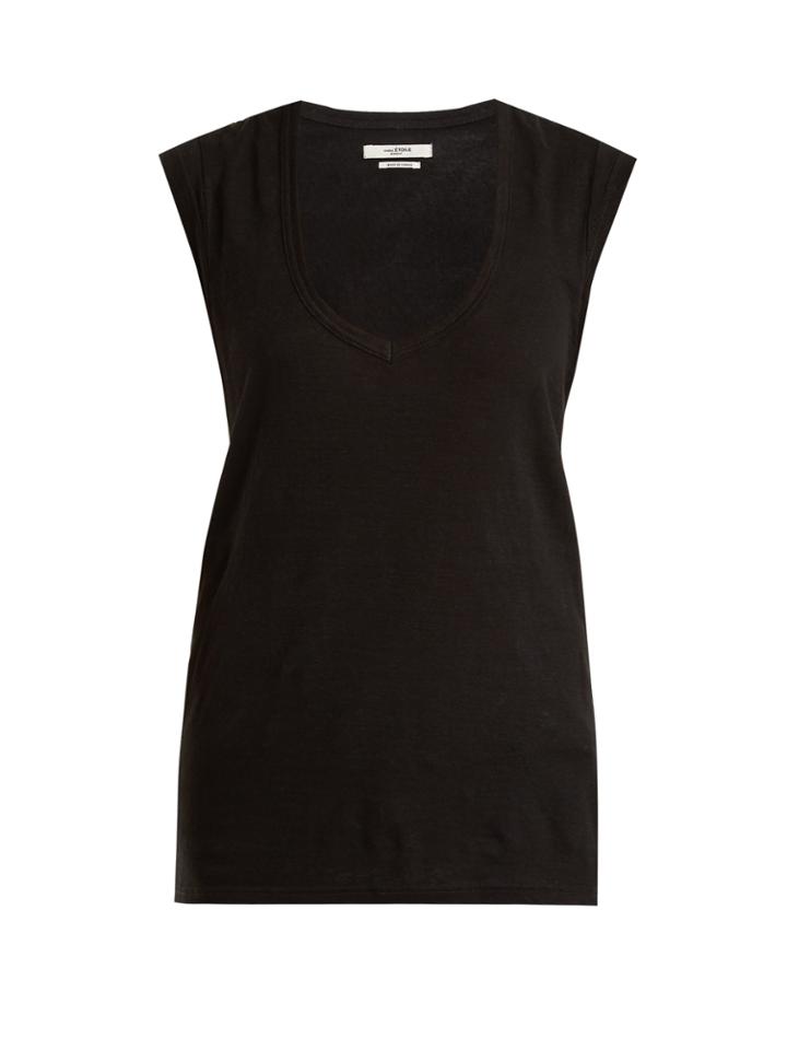 Isabel Marant Étoile Zanky V-neck Linen T-shirt