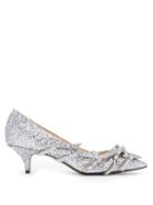 Matchesfashion.com No. 21 - Bow Embellished Glittered Leather Pumps - Womens - Silver