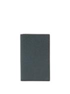 Matchesfashion.com Valextra - Compact Bi Fold Grained Leather Wallet - Womens - Navy