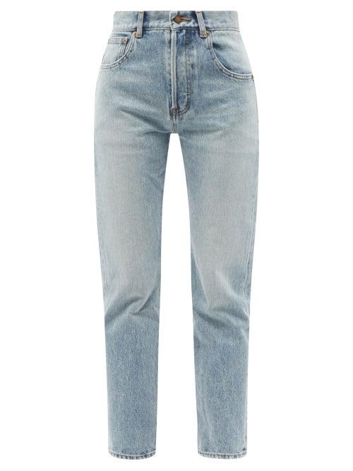 Matchesfashion.com Saint Laurent - High-rise Straight-leg Jeans - Womens - Denim