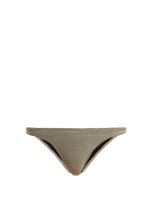 Matchesfashion.com Rochelle Sara - Mercer Bikini Bottoms - Womens - Gold