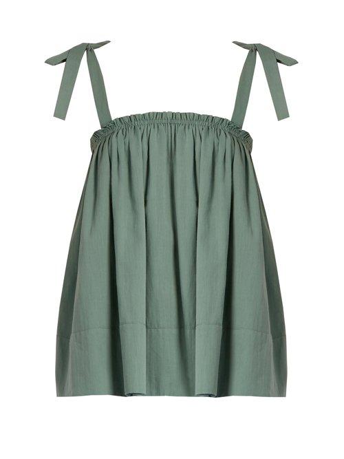 Matchesfashion.com Loup Charmant - Turen Cotton Top - Womens - Green