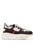 Matchesfashion.com Versace - Chain Reaction Mesh And Suede Trainers - Mens - Black Multi