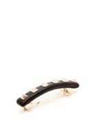 Matchesfashion.com Valentino - Rockstud Leather Hair Clip - Womens - Black