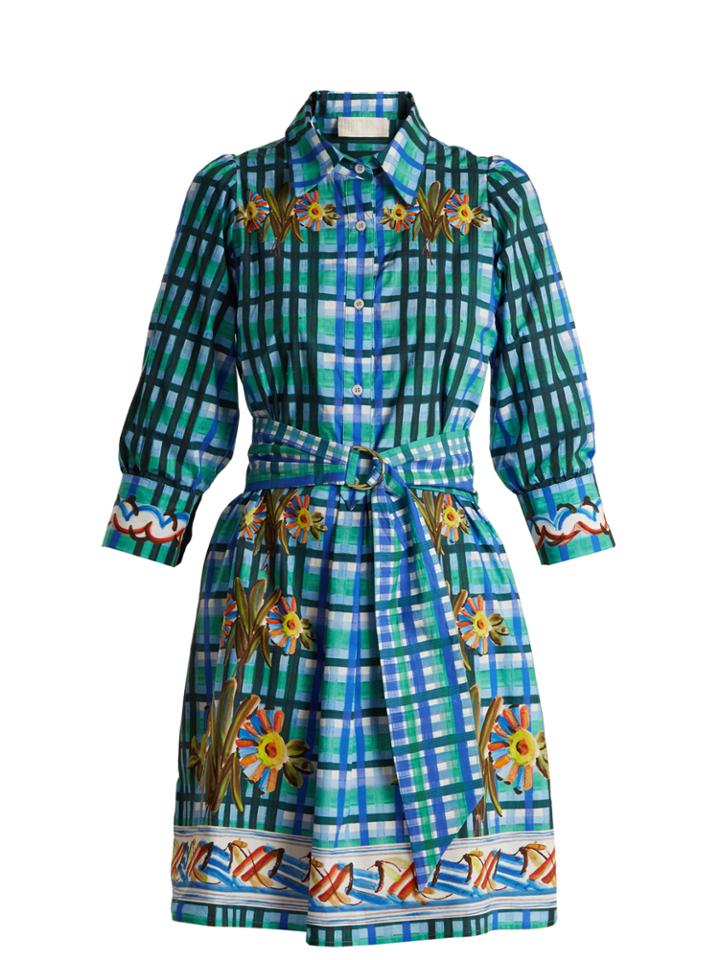 Peter Pilotto Abstract-print Cotton-poplin Shirtdress