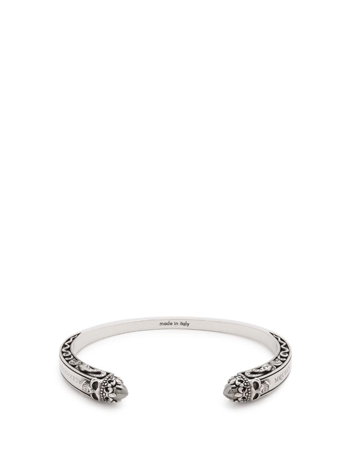 Alexander Mcqueen Circular Logo-engraved Skull Cuff