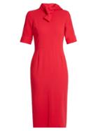 Goat Coco Bow-detail Wool-crepe Dress