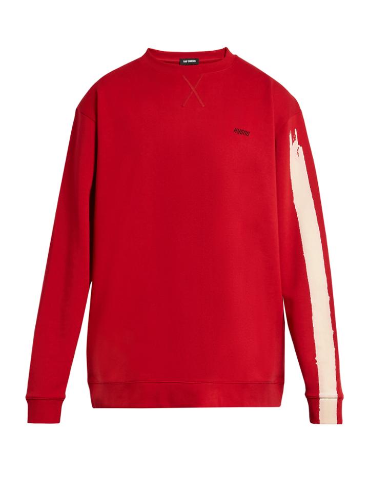 Raf Simons Brushstroke-print Oversized Cotton Sweatshirt
