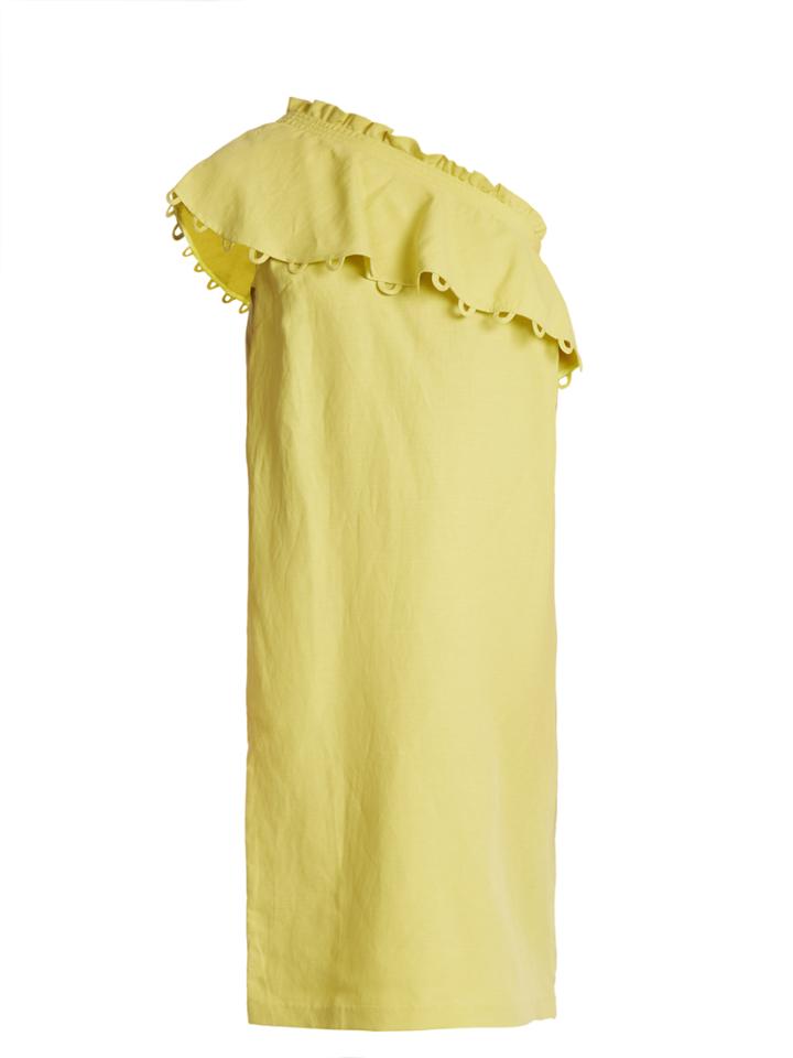 Apiece Apart Reina One-shoulder Ruffled Midi Dress