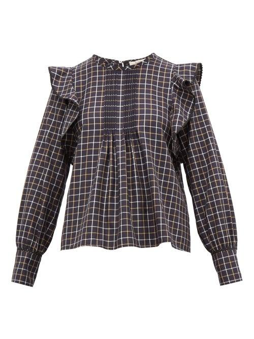 Matchesfashion.com Weekend Max Mara - Aral Blouse - Womens - Navy Multi