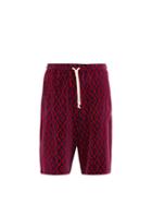 Matchesfashion.com Gucci - Rhombus-jacquard Mid-rise Chenille Shorts - Mens - Blue Multi
