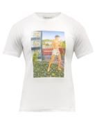 Ludovic De Saint Sernin - Dsir-print Organic-cotton T-shirt - Mens - White Multi