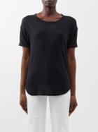 Isabel Marant Toile - Koldi Linen-jersey T-shirt - Womens - Black
