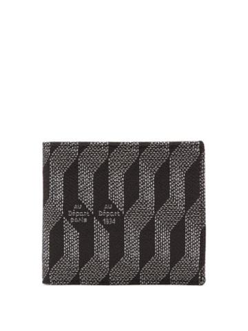 Au Depart - Bifold Reflective-jacquard Wallet - Mens - Black Multi