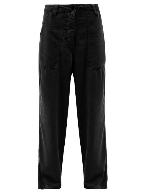 Raey - Wide-leg Pocket-front Trouser - Womens - Black