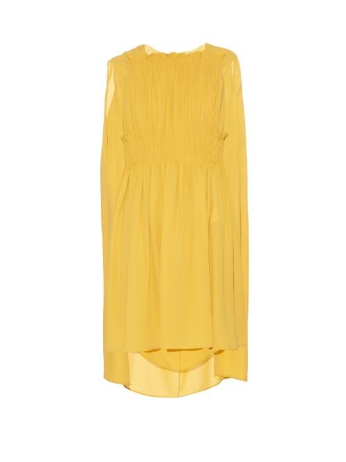 Valentino Cape-back Silk-georgette Dress