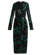 Attico Sequin-embellished Wrap Dress