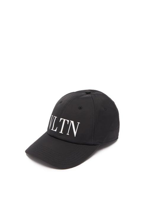 Matchesfashion.com Valentino - Vltn Logo Print Baseball Cap - Mens - Black