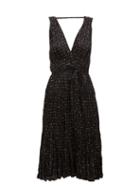Matchesfashion.com Mes Demoiselles - Balsan Polka-dot Crinkled-silk Midi Dress - Womens - Black Print