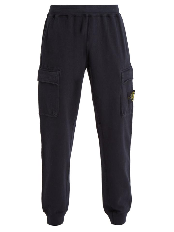 Stone Island Mid-rise Pocket-detail Cotton Track Pants