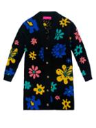 The Elder Statesman - Sound Flowers-intarsia Cashmere Cardigan - Womens - Black Multi