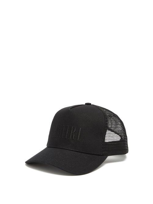 Amiri - Logo-embroidered Cotton-canvas Trucker Cap - Mens - Black