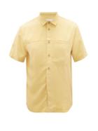 Matchesfashion.com Folk - Burner Horizontal-seam Lyocell Shirt - Mens - Gold
