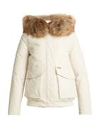 Woolrich John Rich & Bros. Military Fur-trimmed Down Bomber Jacket