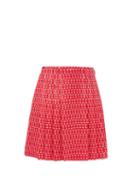 Matchesfashion.com Gucci - Pleated Floral-jacquard Cotton-blend Skirt - Womens - Red Multi