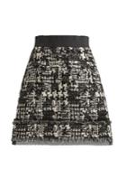 Dolce & Gabbana Houndstooth Tweed Mini Skirt